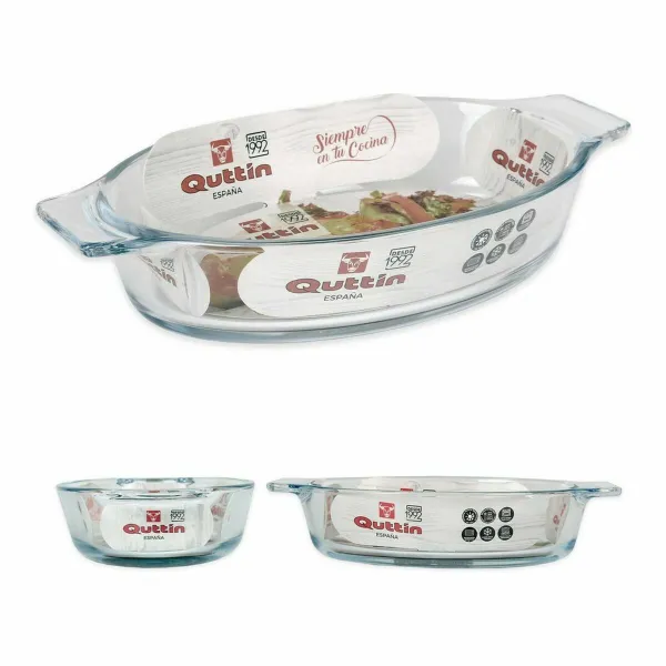 Serviravimo Lėkštė Quttin VEN8435476251502 Ovalas stiklas Ovalus 400 ml 20 x 11,5 x 4 cm (8 vnt.) (20 x 11,5 cm)