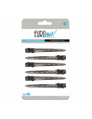 Hair clips Eurostil 6 Pinzas (6 uds)