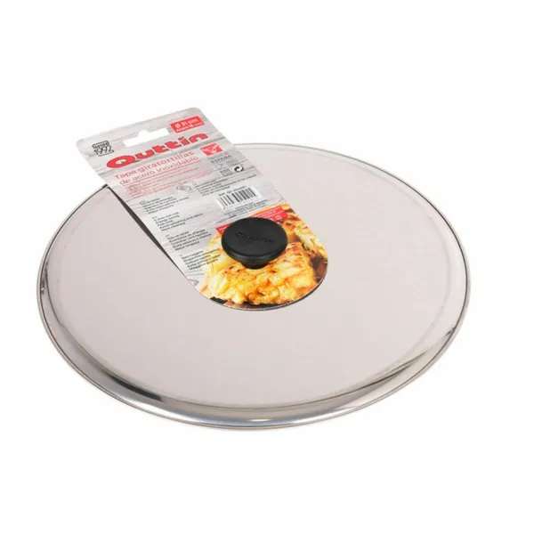 Tortilla flipping lid Quttin 144933 Ø 31 cm 31 x 31 x 4 cm Stainless steel (6 Units)