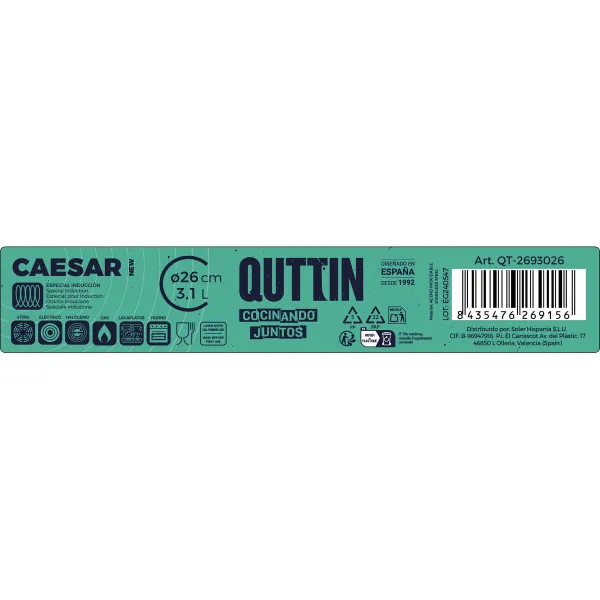 Кастрюля со стеклянной крышкой Quttin 3,1 L (4 штук)