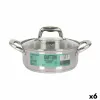 Кастрюля со стеклянной крышкой Quttin Caesar ø 20 x 8 cm Сталь (6 штук)