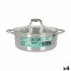 Кастрюля со стеклянной крышкой Quttin Caesar Ø 28 x 11 cm Сталь (4 штук)