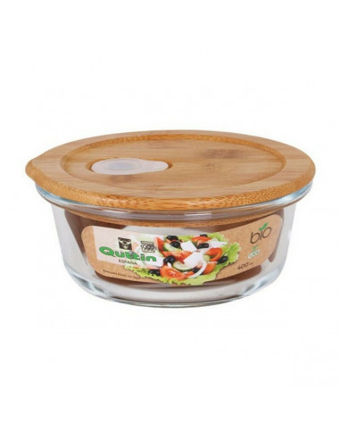 Round Lunch Box with Lid Quttin Crystal Bamboo