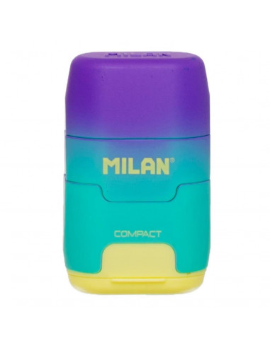 Milan Compact Gorgeous Sunset Effect Eraser And Pencil Sharpener Handy Duo