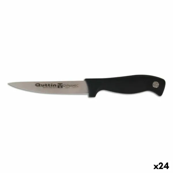 Кухонный нож Quttin Dynamic Чёрный Серебристый 11 cm (24 штук)