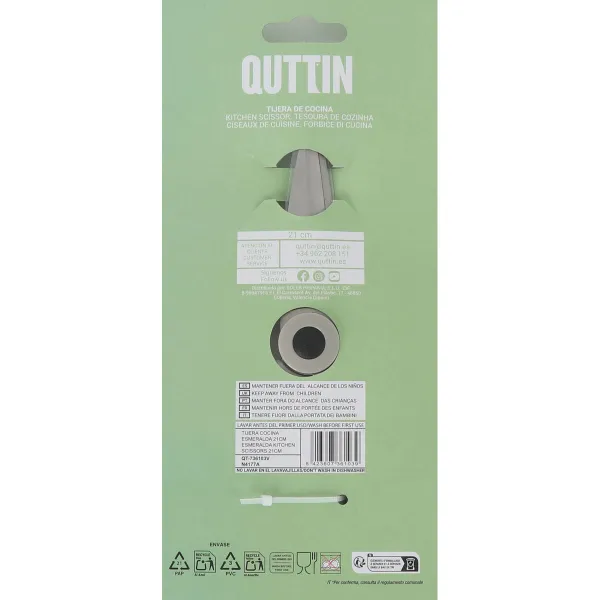 Keittiösakset Quttin 50613 Ruostumaton teräs 21 x 9,5 cm Keittiö (12 osaa)