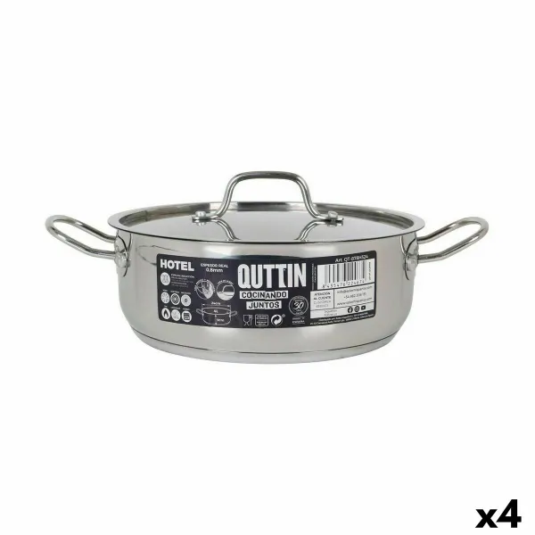 Кастрюля с крышкой Quttin Hotel ø 24 x 9 cm Сталь (4 штук)