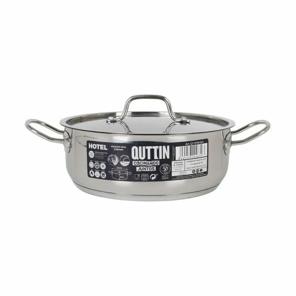 Кастрюля с крышкой Quttin Hotel ø 24 x 9 cm Сталь (4 штук)