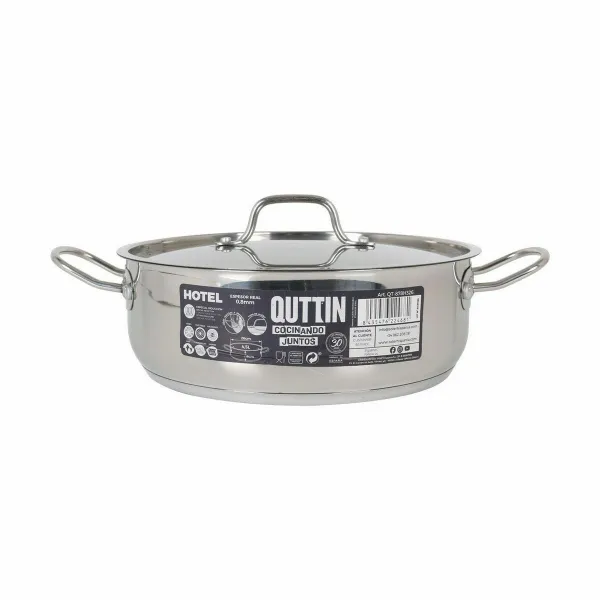 Кастрюля с крышкой Quttin Hotel Ø 26 x 9 cm Сталь (4 штук)