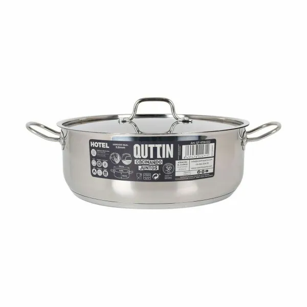 Кастрюля с крышкой Quttin Hotel Сталь ø 32 x 12 cm (2 штук)