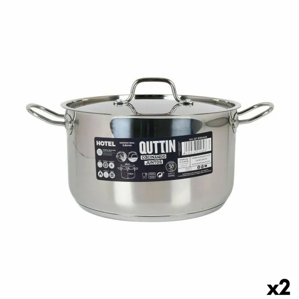 Kastrolis ar Vāku Quttin Hotel Tērauds ø 26 x 15 cm (2 gb.)