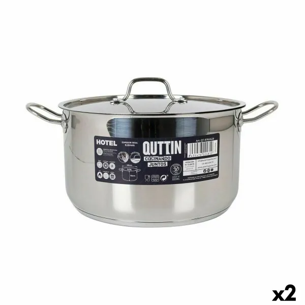 Kastrolis ar Vāku Quttin Hotel Tērauds ø 28 x 16 cm (2 gb.)