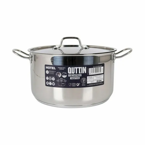 Casserole with Lid Quttin Hotel Steel ø 28 x 16 cm (2 Units)