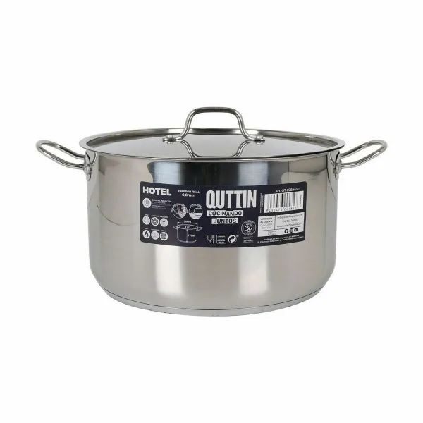 Casserole with Lid Quttin Hotel Steel ø 30 x 17 cm (2 Units)
