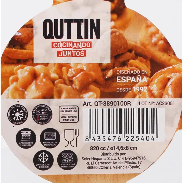 Sekoituskulho Quttin   Lasi 820 ml ø 14,6 x 8,1 cm (12 osaa)