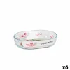 Orkaitės Indas Quttin   stiklas Ovalus 600 ml 17,6 x 12,7 x 4 cm (6 vnt.)