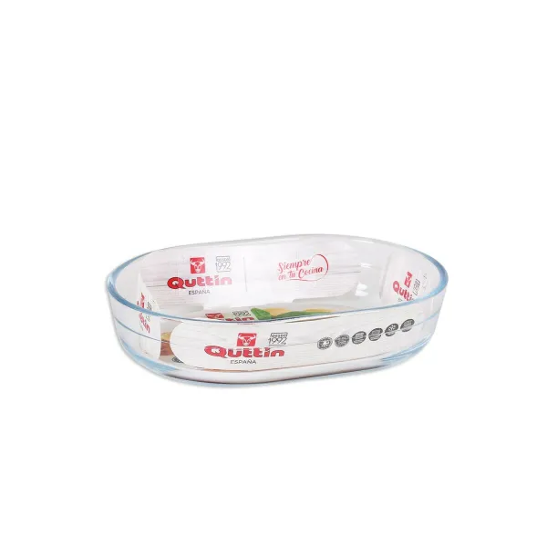 Форма для выпечки Quttin   Cтекло Овальный 600 ml 17,6 x 12,7 x 4 cm (6 штук)
