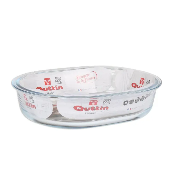 Oven Dish Quttin   Glass Oval 1,5 L 23,7 x 18,8 cm (6 Units)