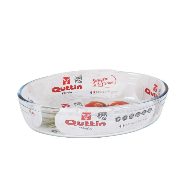 Oven Dish Quttin   Glass Oval 1,8 L 26,2 x 17,8 x 6,1 cm (6 Units)
