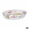 Orkaitės Indas Quttin   Skaidrus stiklas Ovalus 2,2 L 30,1 x 20,9 x 6,3 cm (4 vnt.)