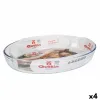 Krāsns Trauks Quttin   Caurspīdīgs Stikls Ovāls 4,5 L 39,6 x 27,35 x 6,6 (4 gb.)