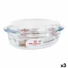 Kannellinen vuoka Quttin 63095 Lasi 33 x 20 x 13 cm (3 osaa)