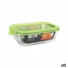 Судок Quttin Зеленый Прямоугольный 375 ml 17 x 11 x 5 cm (12 штук)