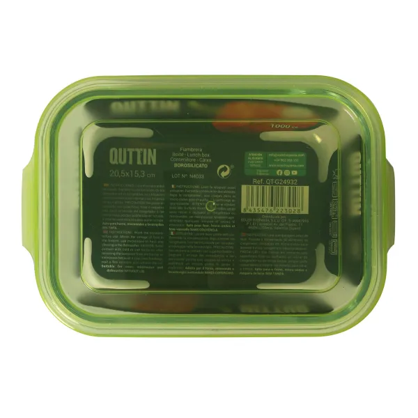 Судок Quttin Прямоугольный 1L 22 x 15,5 x 6,5 cm (6 штук)