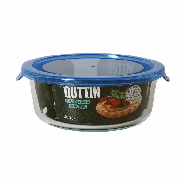 Pyöreä eväsrasia kannella Quttin   Sininen 900 ml (6 osaa)