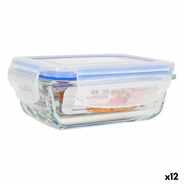 Ilmatiivis eväsrasia Quttin Suorakulmainen 180 ml 12,7 x 8,9 x 5 cm (12 osaa)