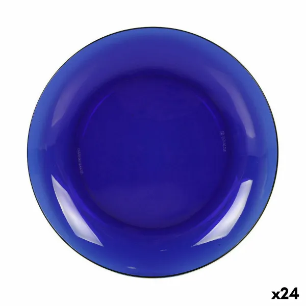 Plokščia lėkštė Duralex Lys Mėlyna Ø 23 cm (24 vnt.)