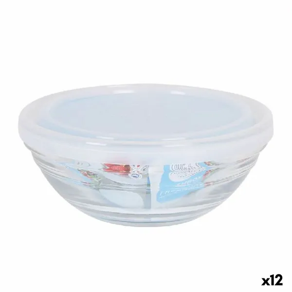 Круглая коробочка для завтраков с крышкой Duralex FreshBox Прозрачный Ø 14 cm (12 штук)