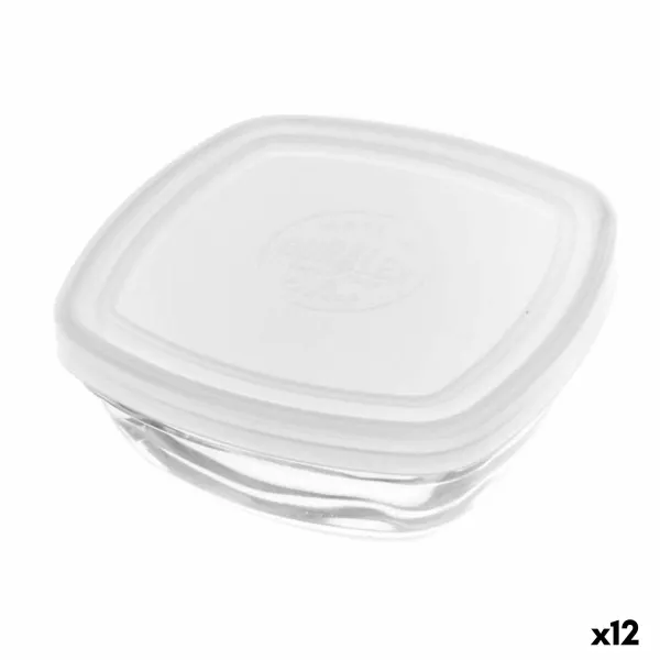 Suorakulmainen eväsrasia kannella Duralex FreshBox Läpinäkyvä 300 ml 11 x 11 x 4,5 cm (12 osaa)