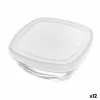Square Lunch Box with Lid Duralex FreshBox Transparent 300 ml 11 x 11 x 4,5 cm (12 Units)