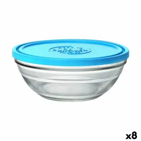 Apvali pietų dėžutė su dangteliu Duralex FreshBox Mėlyna 1,6 L (8 vnt.)