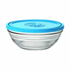 Круглая коробочка для завтраков с крышкой Duralex FreshBox Синий 1,6 L (8 штук)