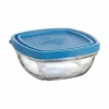 Kvadrātveida Pusdienu Kastīte ar Vāku Duralex FreshBox Zils 300 ml 11 x 11 x 5 cm (12 gb.)