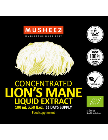 Organic Lion's Mane Liquid Extract (100ml)