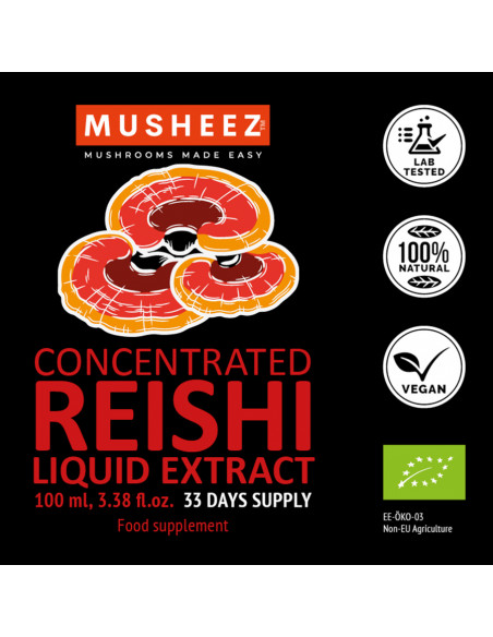 Organic Reishi Liquid Extract (100ml)