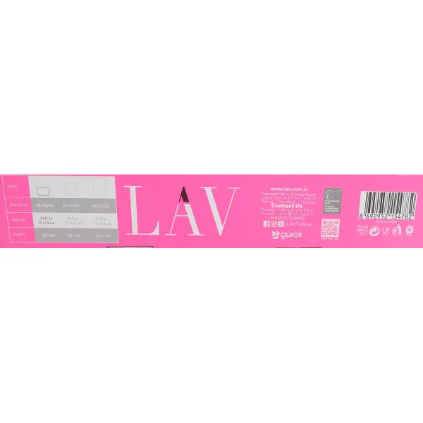 Set of glasses LAV Bodega 3 Pieces 240 ml (16 Units)