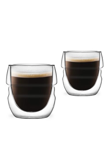 SET of 2 double wall glasses 70 ml SFERICO 27947