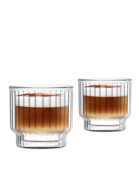 SET of 2 double wall glasses 260 ml LUNGO 27862