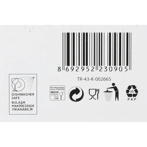 Glāžu komplekts LAV Terra Caurspīdīgs Stikls 590 ml 6 Daudzums (8 gb.)