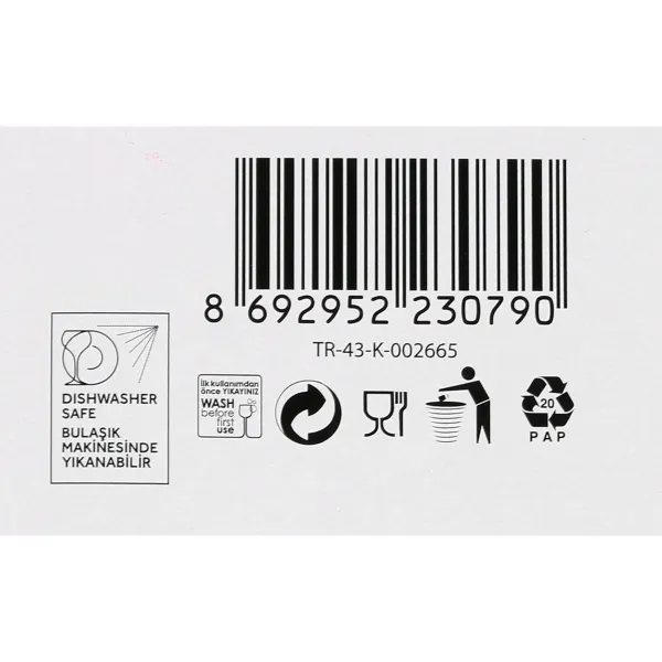 Lasisetti LAV Assos 490 ml 6 Kappaletta (8 osaa)