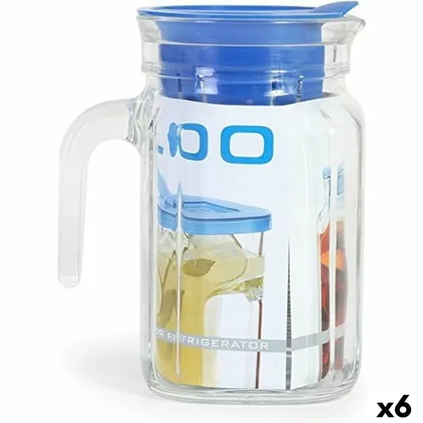 Purkki Kannella ja Annostelija Borgonovo Igloo Neliö Sininen 600 ml (6 osaa)