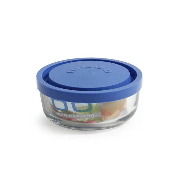 Apvali pietų dėžutė su dangteliu Borgonovo Igloo Mėlyna 320 ml ø 11 x 5 cm (12 vnt.)