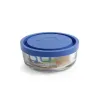 Round Lunch Box with Lid Borgonovo Igloo Blue 320 ml ø 11 x 5 cm (12 Units)