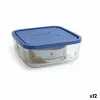 Судок Borgonovo Igloo Синий Квадратный 1,8 L (12 штук)