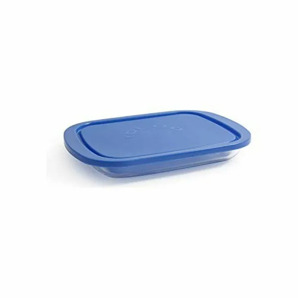 Судок Borgonovo Igloo Синий Прямоугольный 800 ml 26 x 18,5 x 3,4 cm (12 штук) (26 x 18,5 x 3,4 cm)