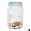 Stikla Burka Borgonovo 33216 Hermētisks Caurspīdīgs 3,1 L 13 x 13 x 24 cm (6 gb.)